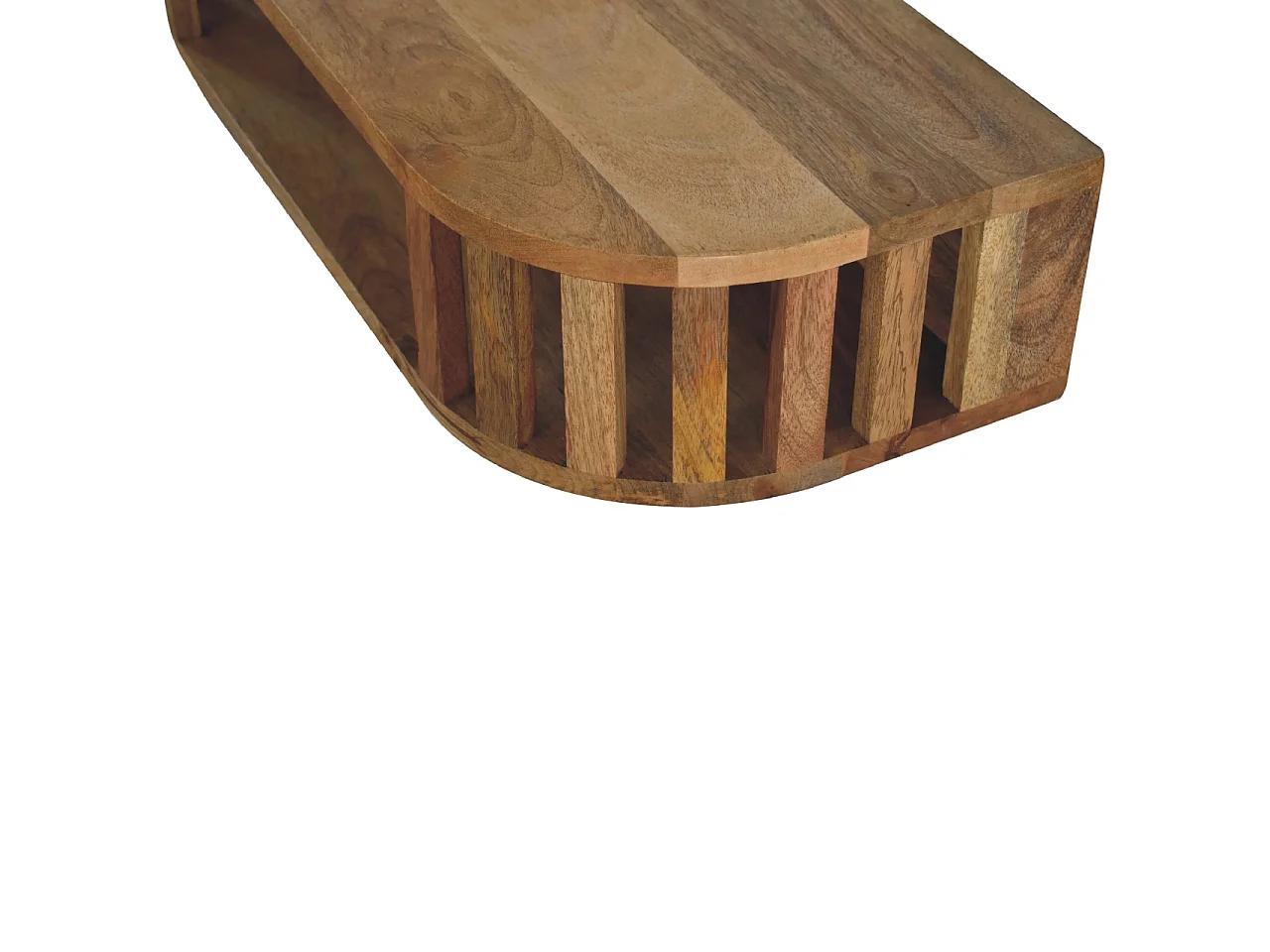Artisan Furniture Solid Wood Ariella Floating Console Table, 1 Shelf, Beige