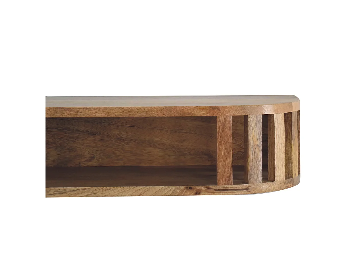 Artisan Furniture Solid Wood Ariella Floating Console Table, 1 Shelf, Beige