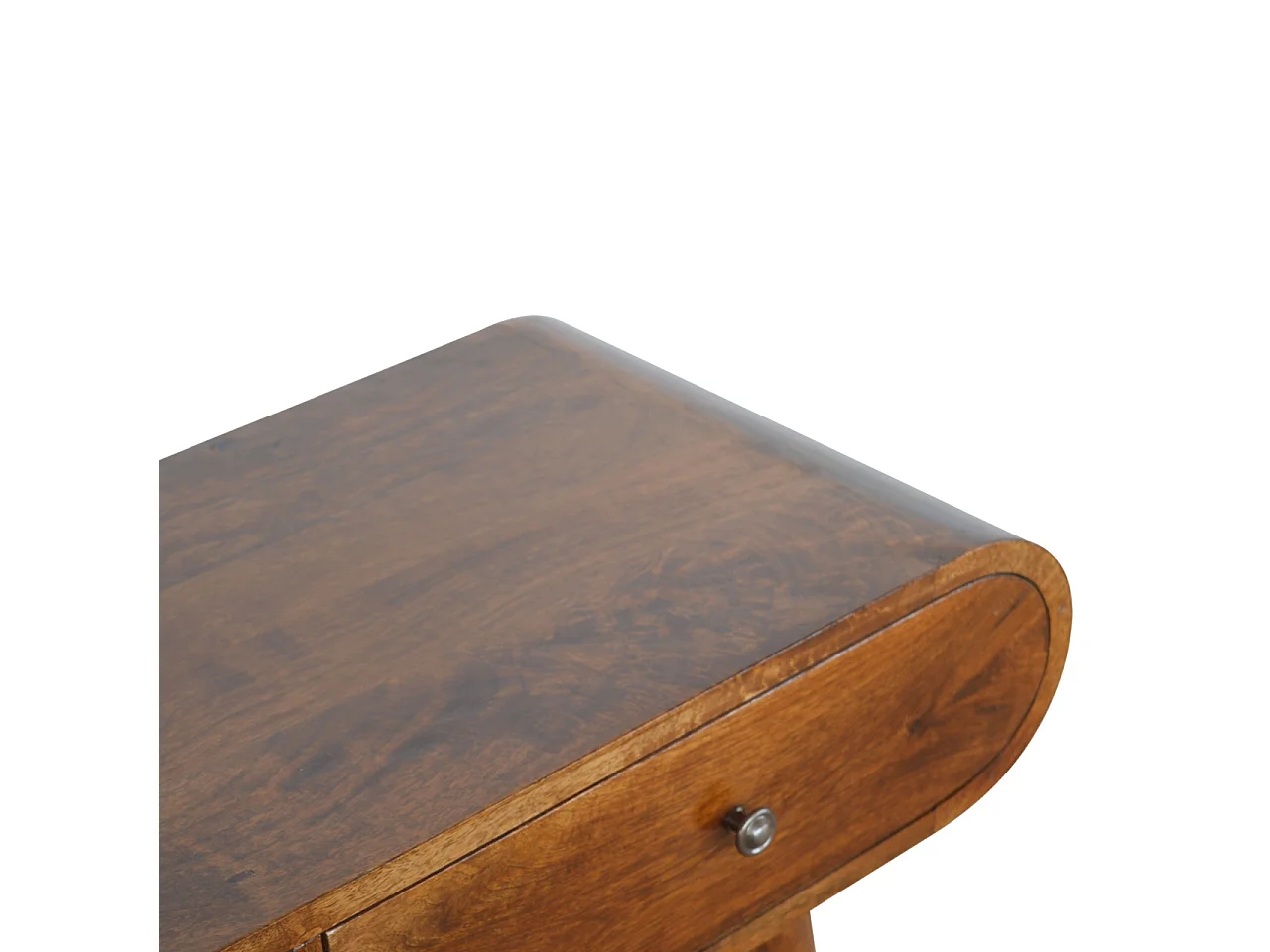 Artisan Furniture Solid Wood Chestnut London Console Table, 2 Drawers, Dark Brown