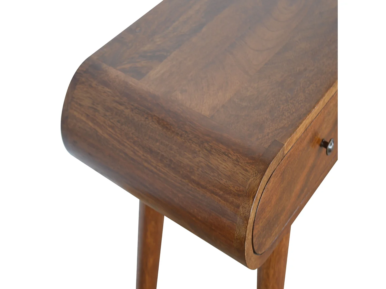 Artisan Furniture Solid Wood Chestnut London Console Table, 2 Drawers, Dark Brown