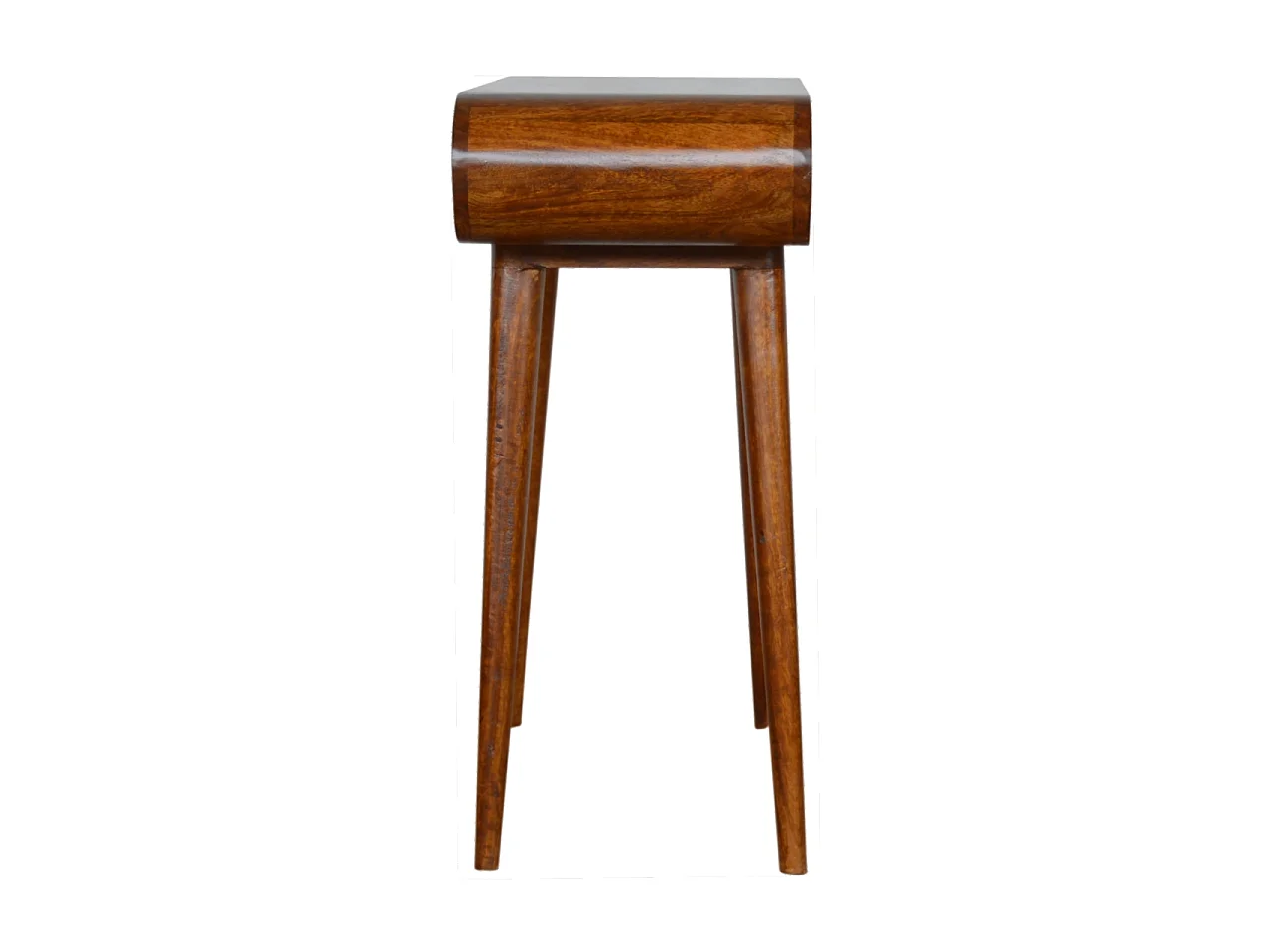 Artisan Furniture Solid Wood Chestnut London Console Table, 2 Drawers, Dark Brown