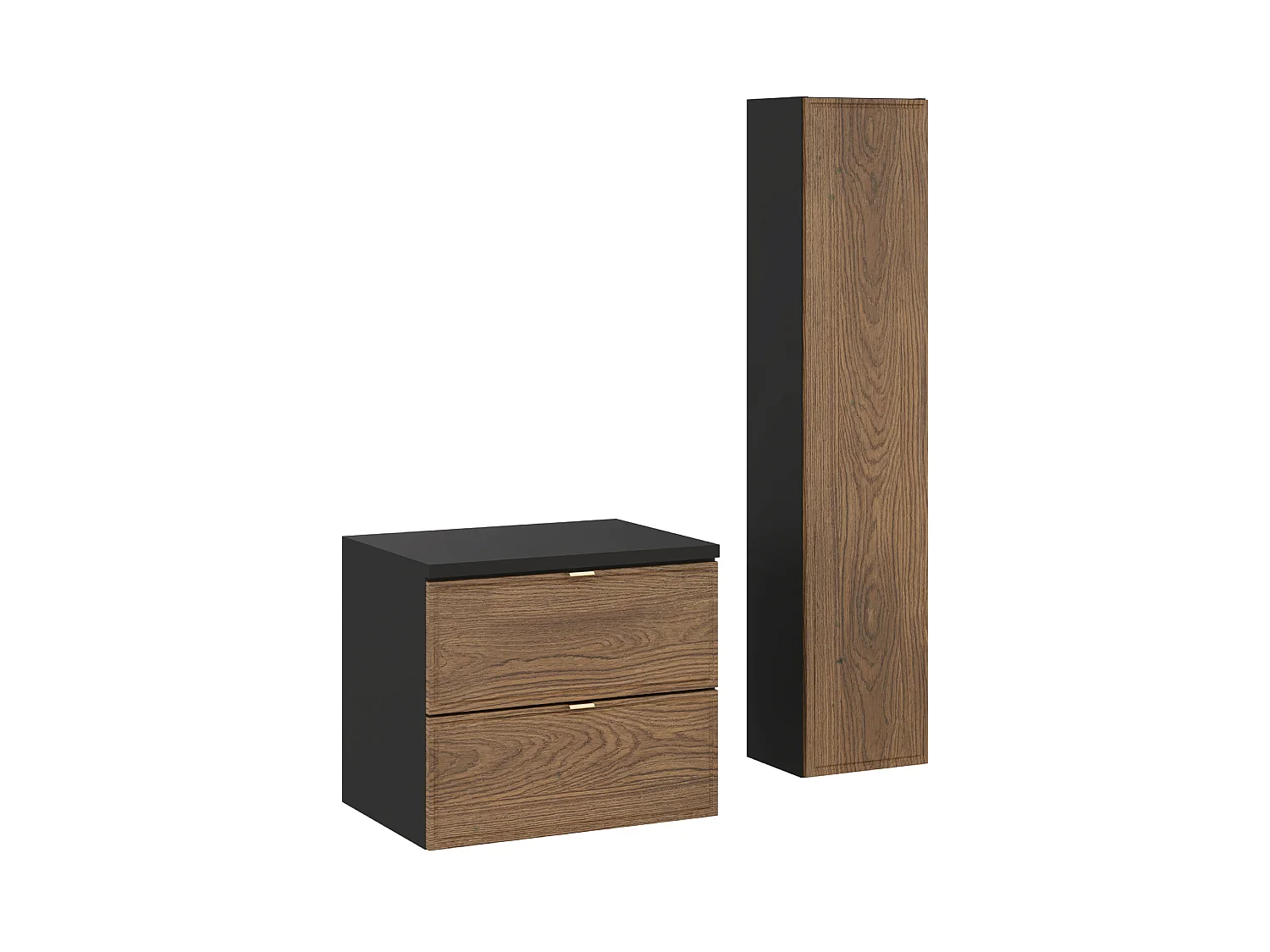 Set bagno Talia Casella Black 60cm con pensile