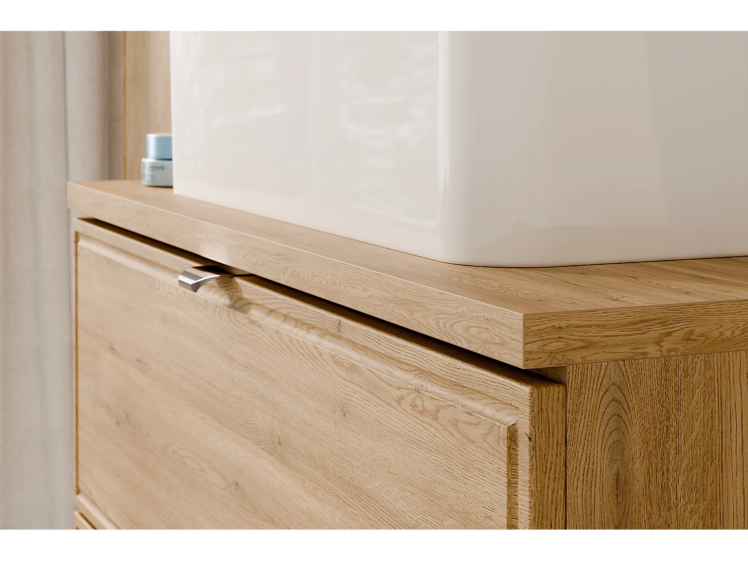Ensemble de meubles Terra Cremona 60cm avec plan de travail et armoire haute