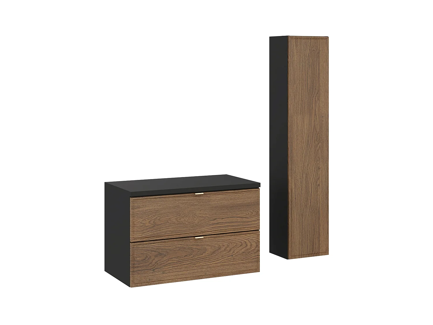 Set bagno Talia Casella Black 80cm con pensile