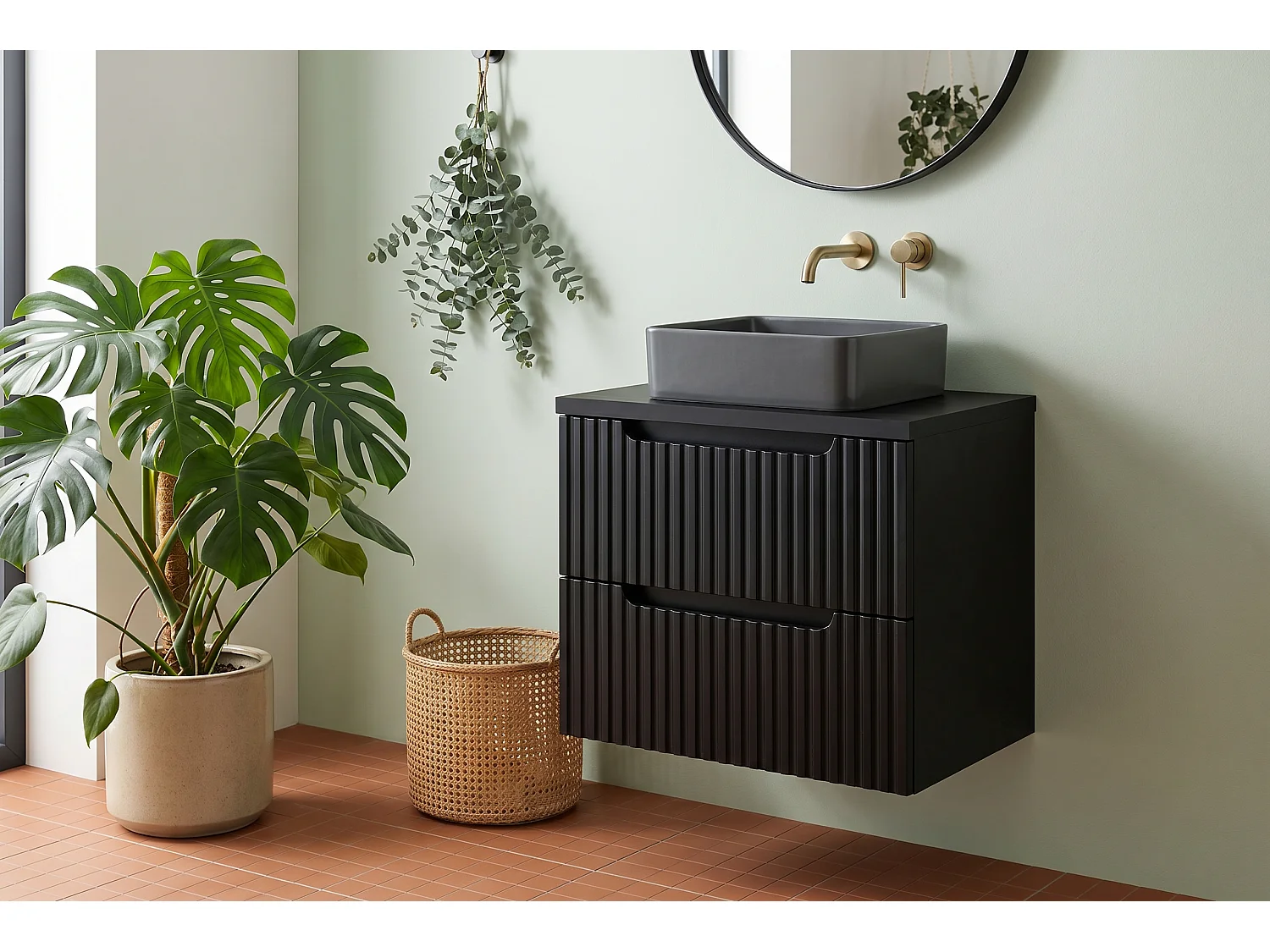 Meuble Forio avec lavabo de 50 cm et plan de travail