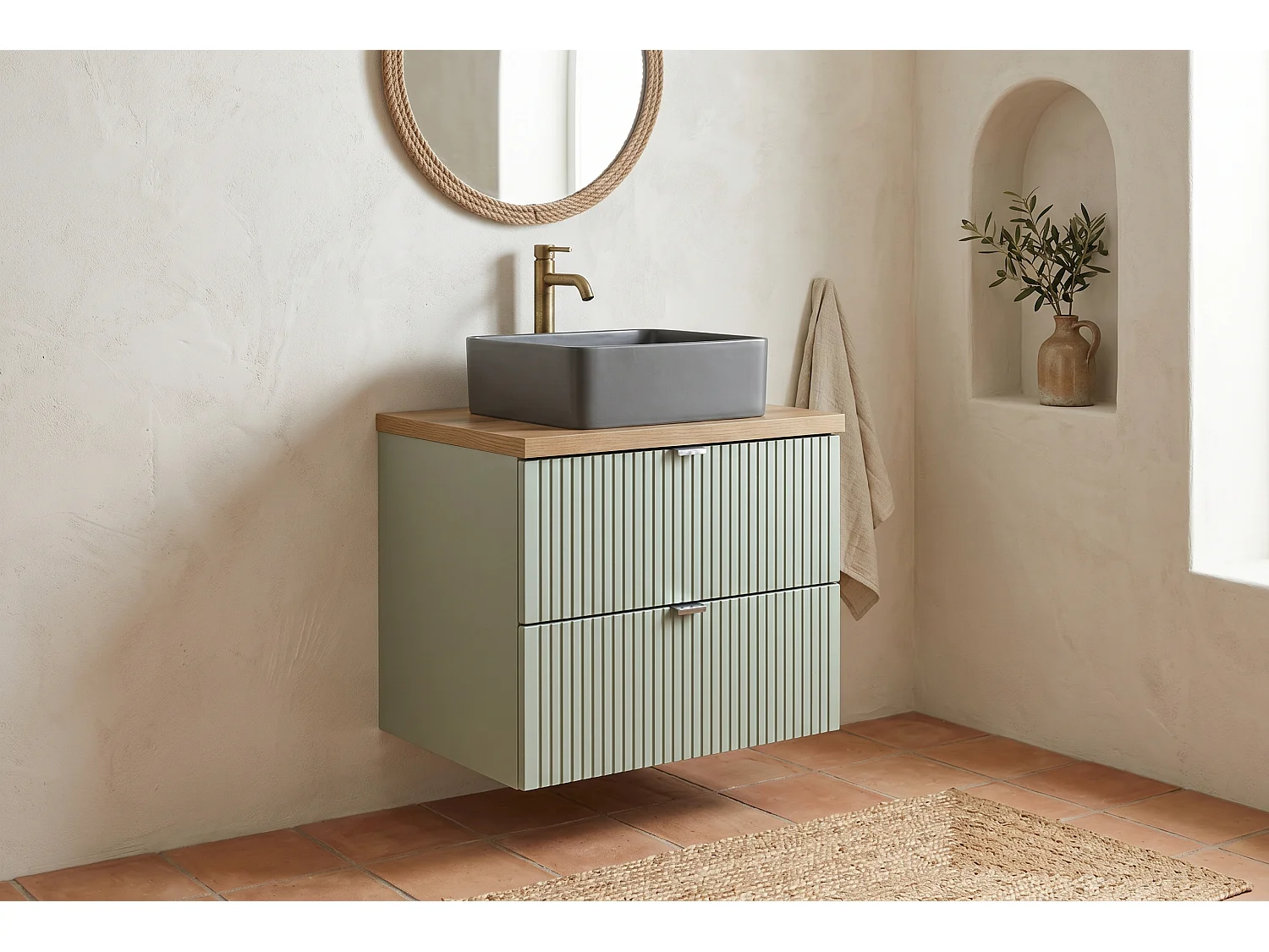 Mobile Irmo con lavabo da 50 cm e piano