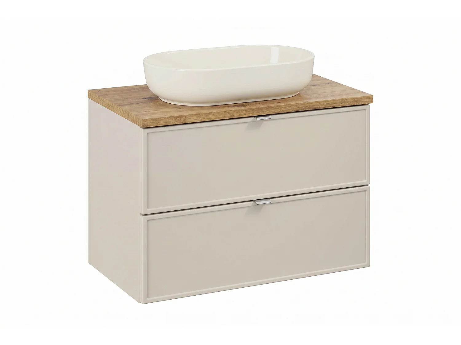 Mobile Brillo con lavabo da 80 cm e piano di lavoro