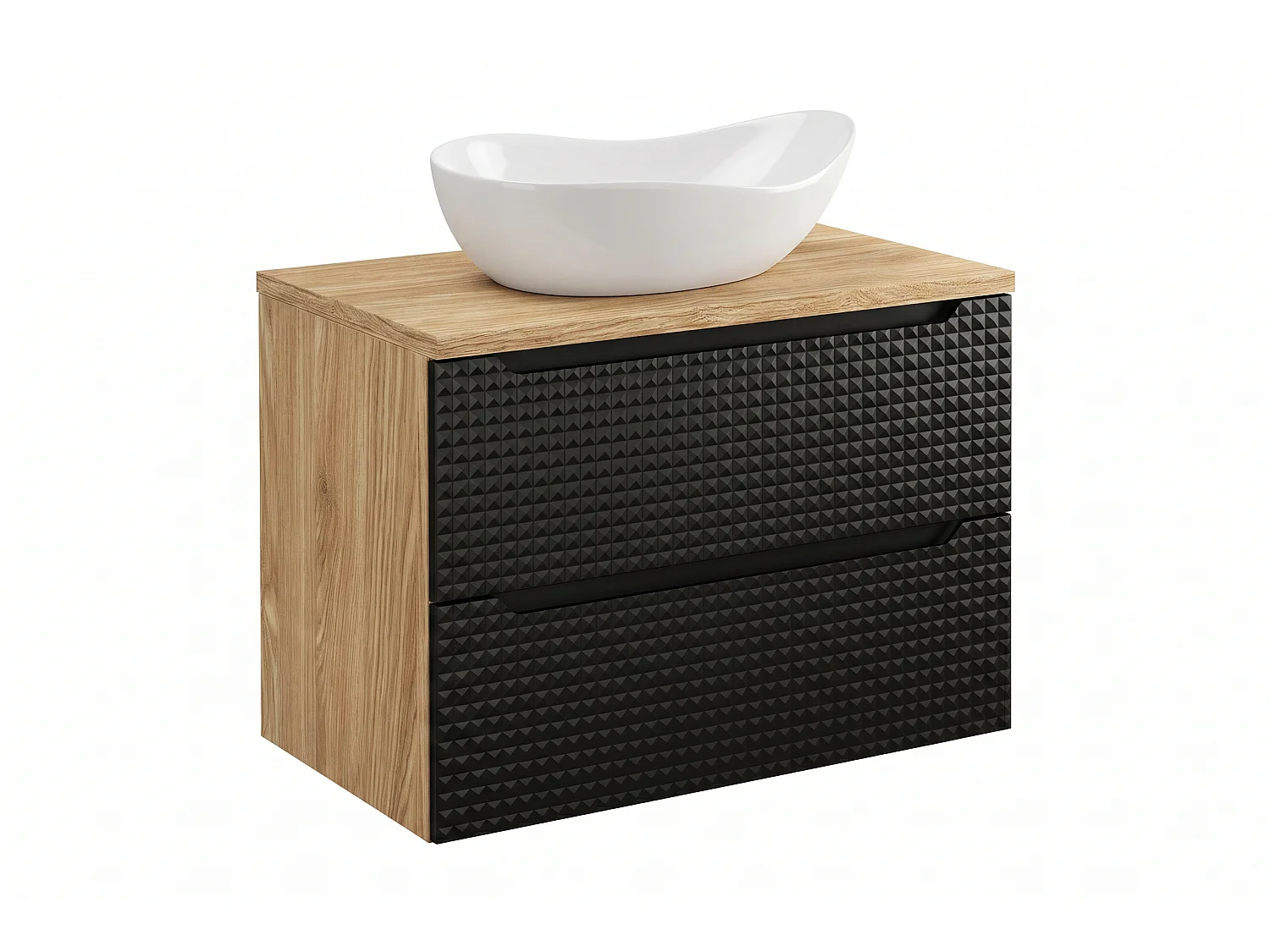Meuble Norio avec lavabo de 80 cm et plan de travail