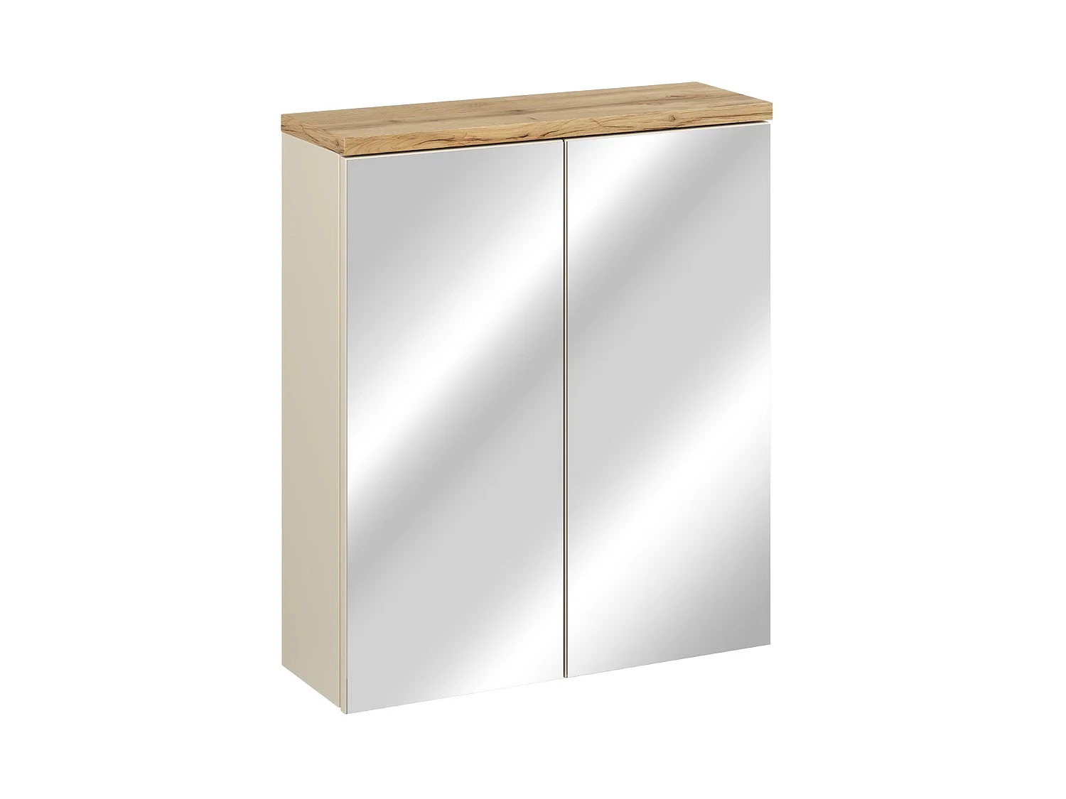 Ensemble de meubles Bali Cashmere 60cm avec lavabo de meuble Lava, armoire haute et armoire avec miroir