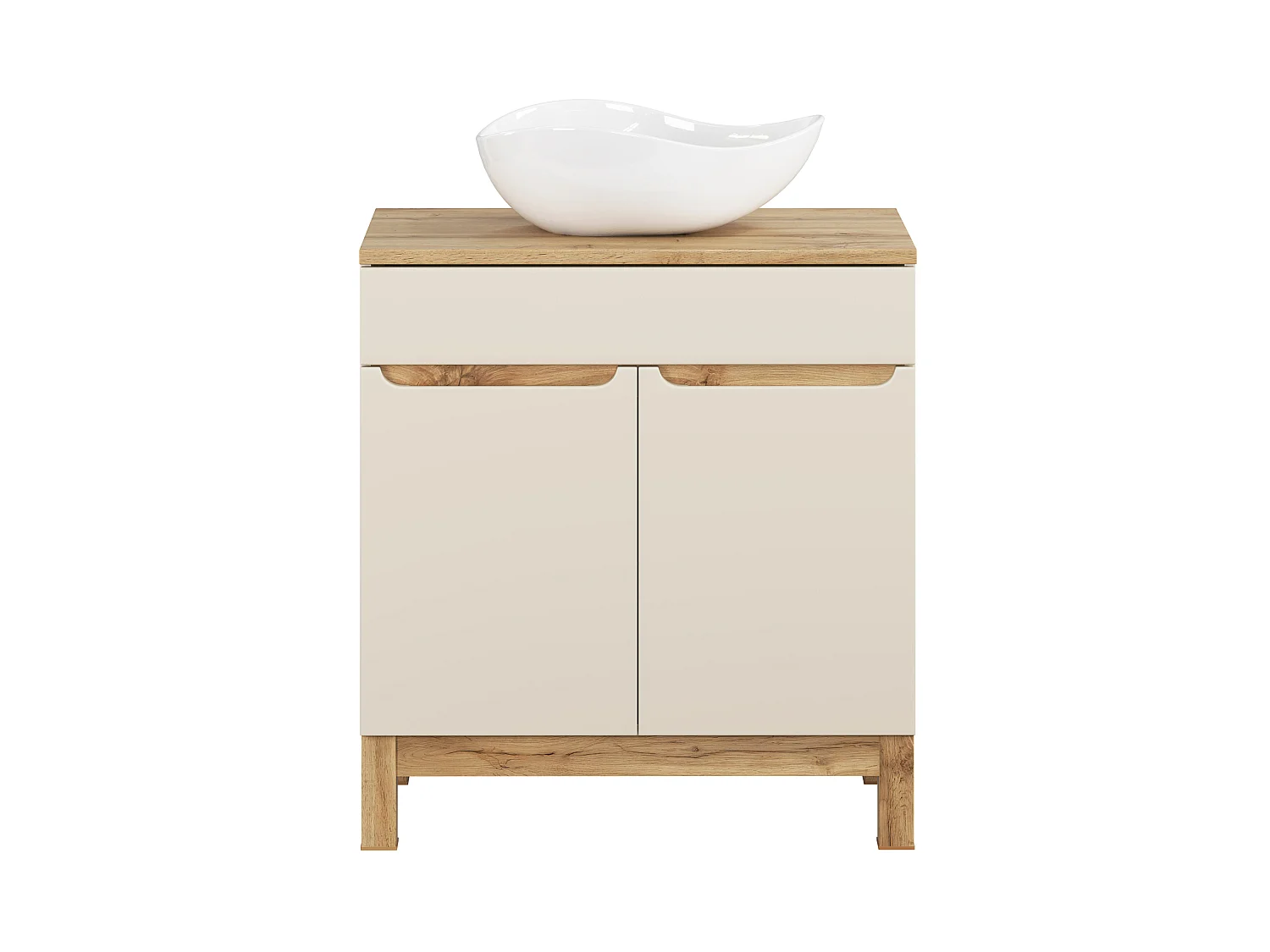 Set di mobili Bali Cashmere 80cm con piano e lavabo Cloud