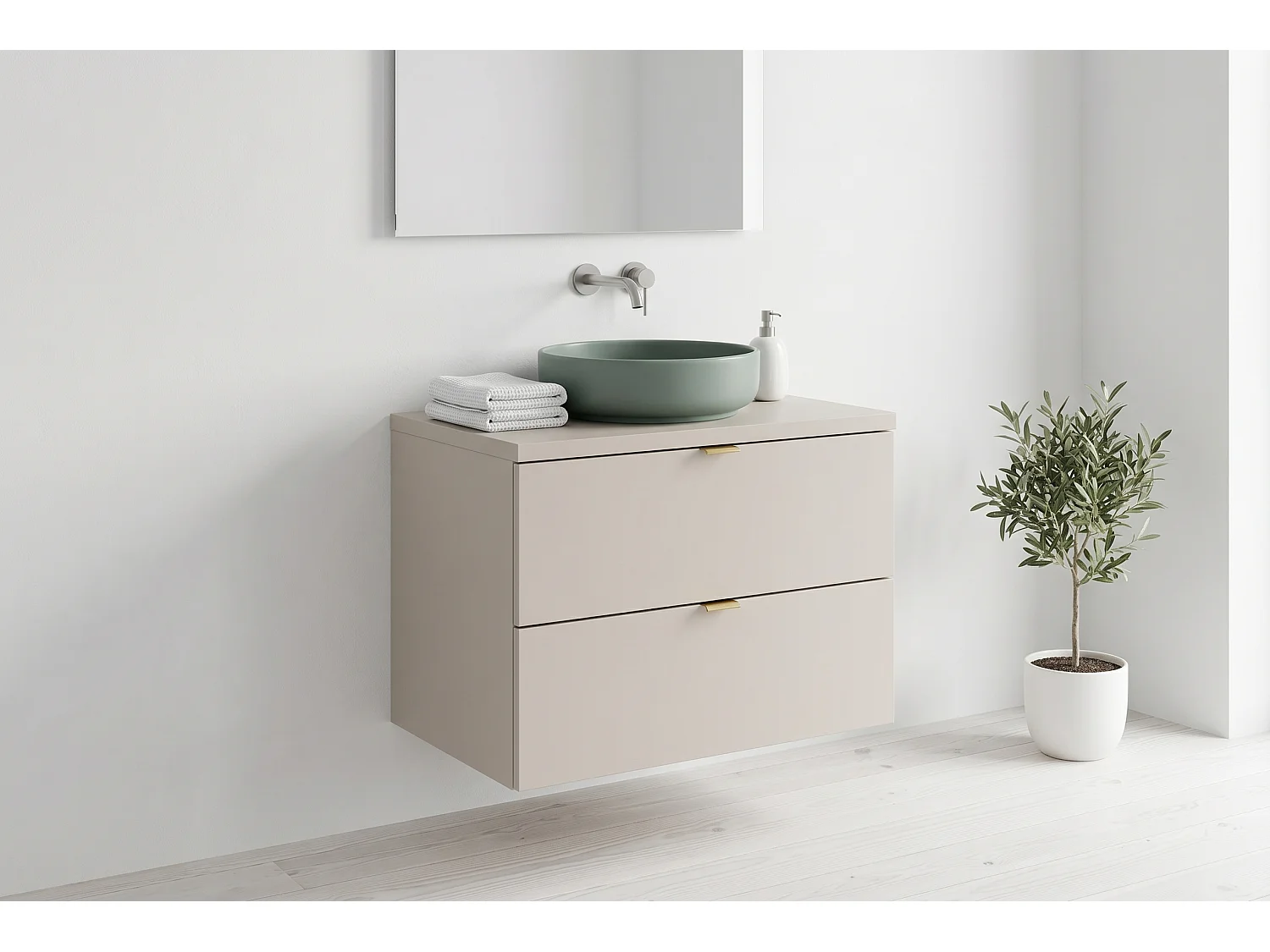 Mueble Uvero con lavabo de 60 cm y encimera