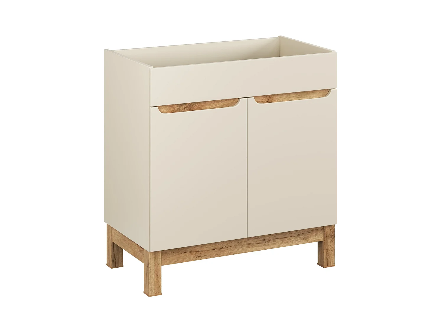 Set di mobili Bali Cashmere 80cm con lavabo SKY, armadio alto e armadio basso