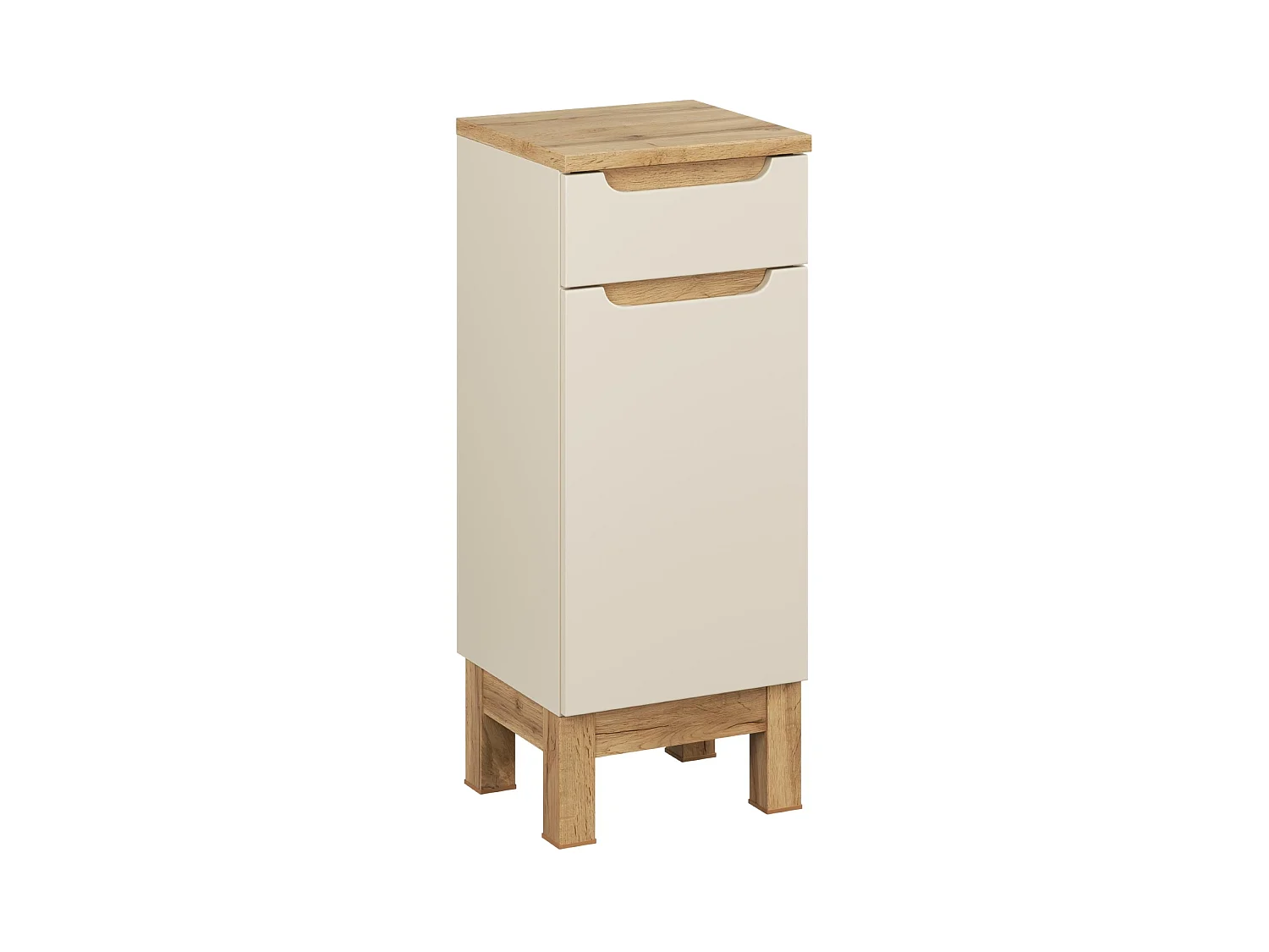 Set di mobili Bali Cashmere 80cm con lavabo SKY, armadio alto e armadio basso