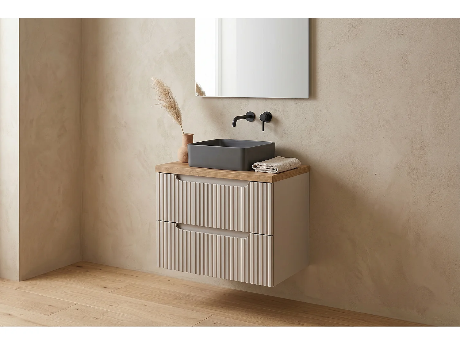 Mobile Rivo con lavabo da 50 cm e piano di lavoro