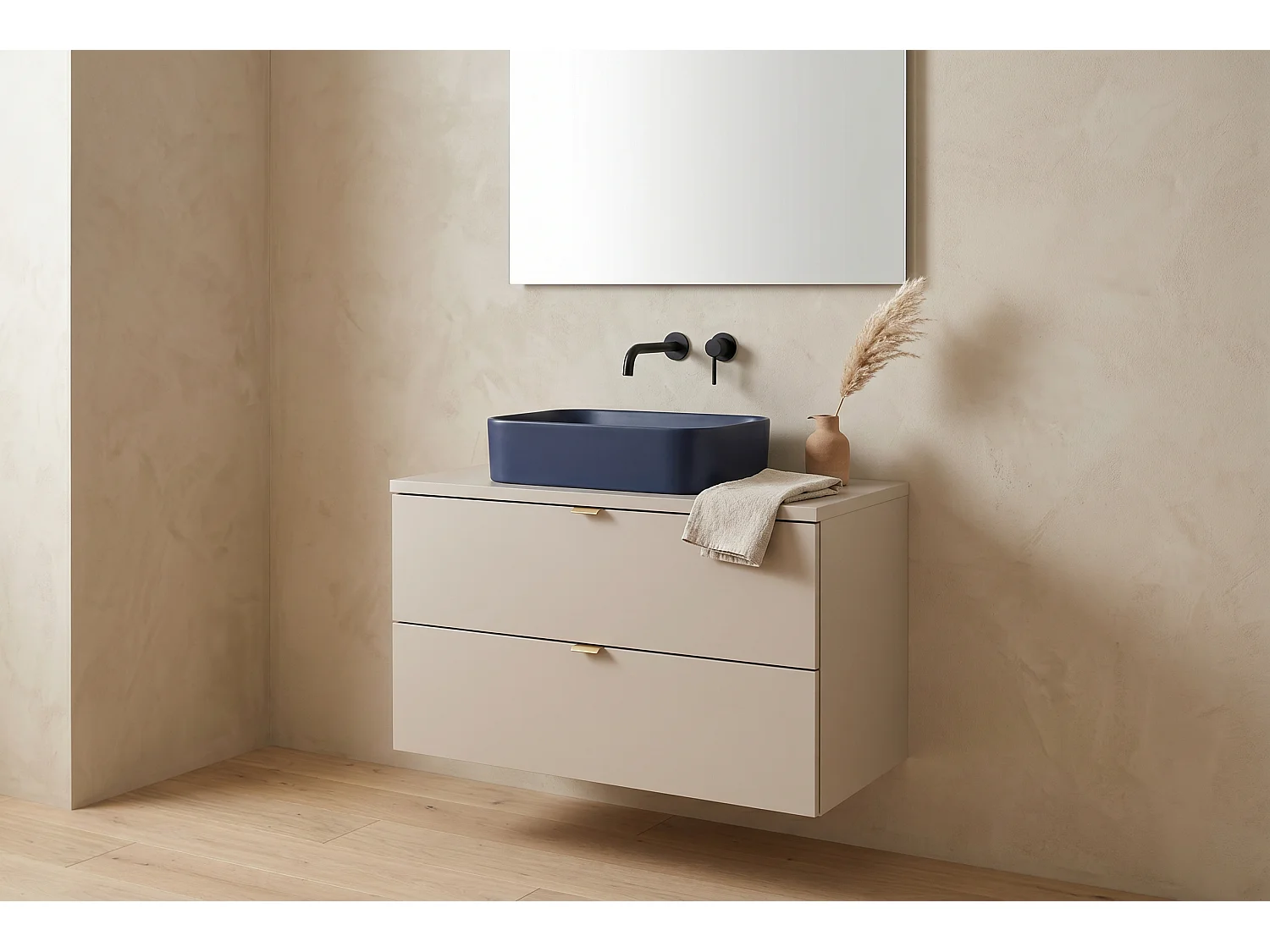 Mobile Faro con lavabo da 80 cm e piano
