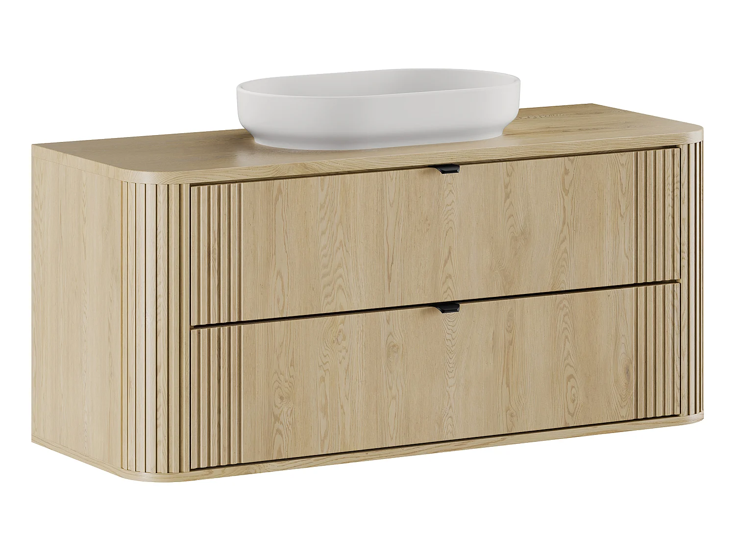 Set Ovalia Cremona 120cm con piano e lavabo da appoggio River