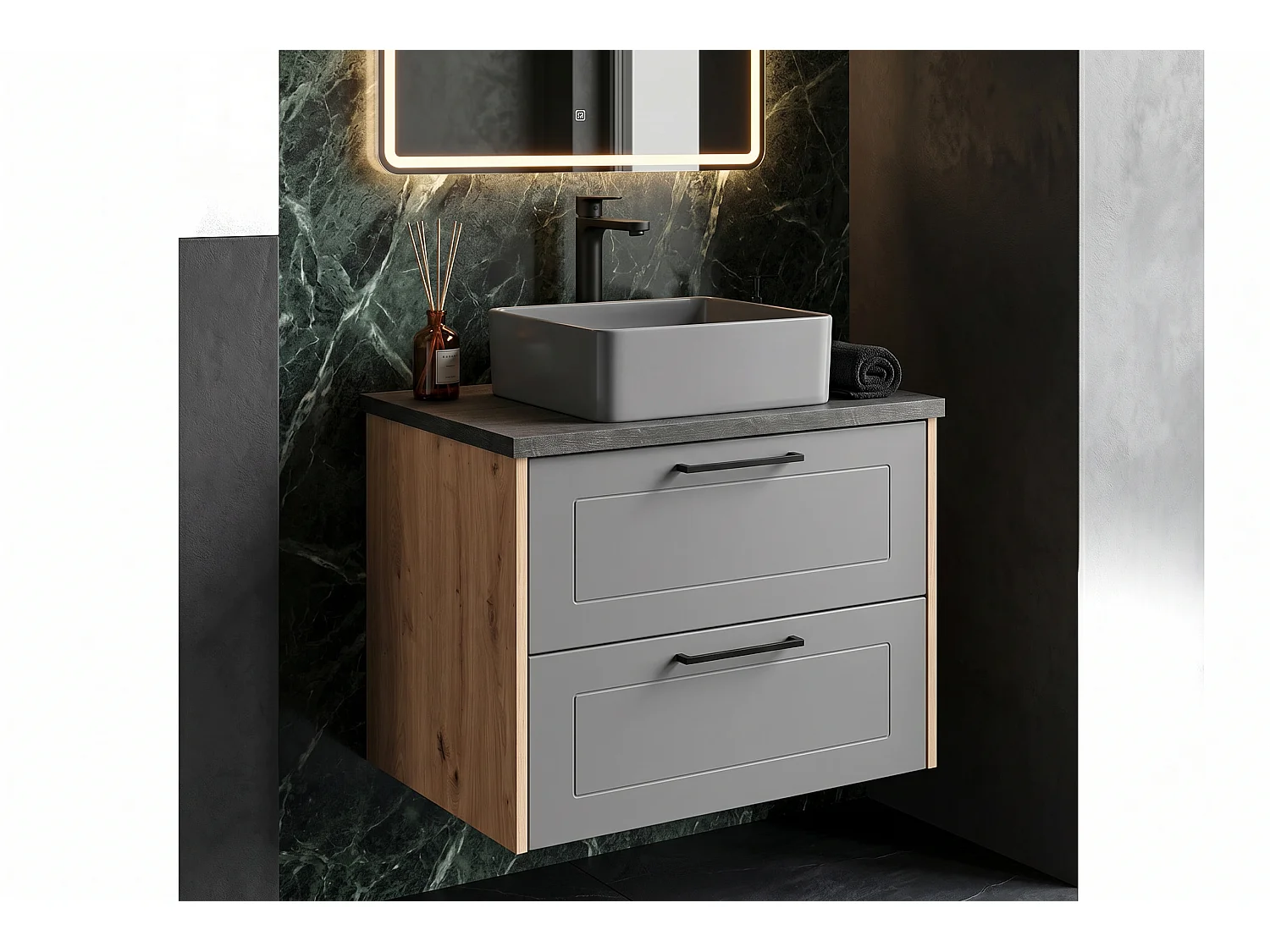 Mobile Jovio con lavabo da 60 cm e piano