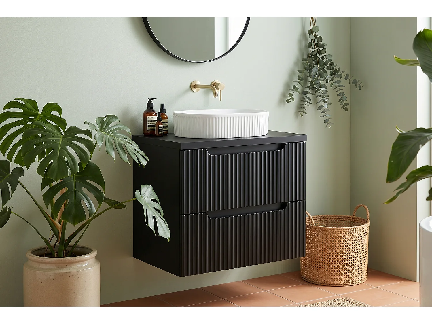 Meuble Primero avec lavabo de 60 cm et plan de travail