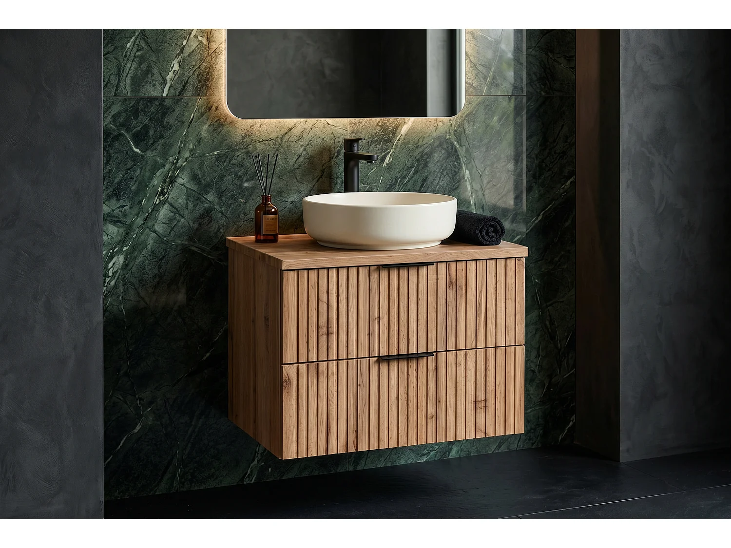 Armario Miro con lavabo de 60 cm y encimera