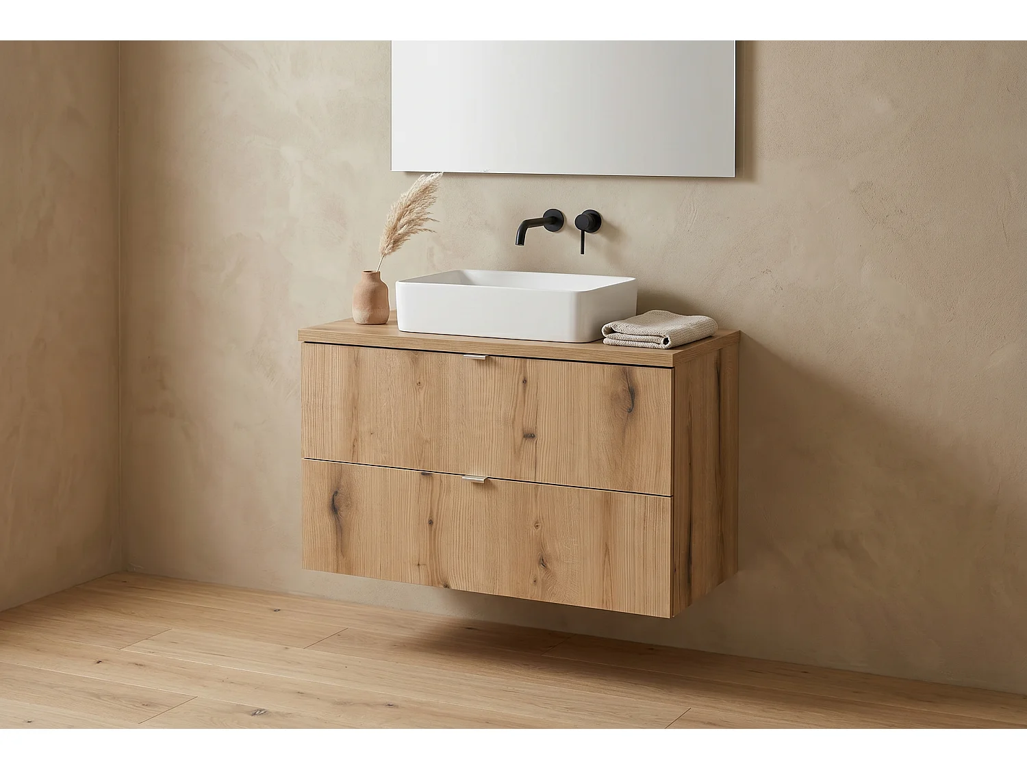 Móvel Quadro com lavatório de 80 cm e tampo