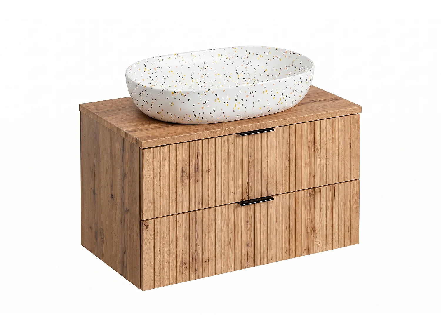 Mobile Varro con lavabo da 80 cm e piano di lavoro