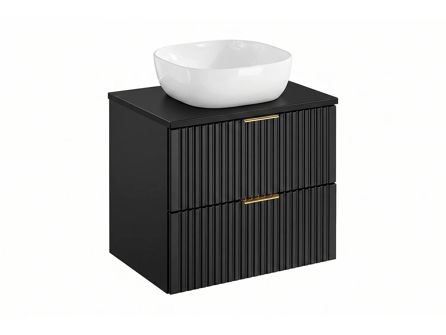 Meuble Kario avec lavabo de 60 cm et plan de travail