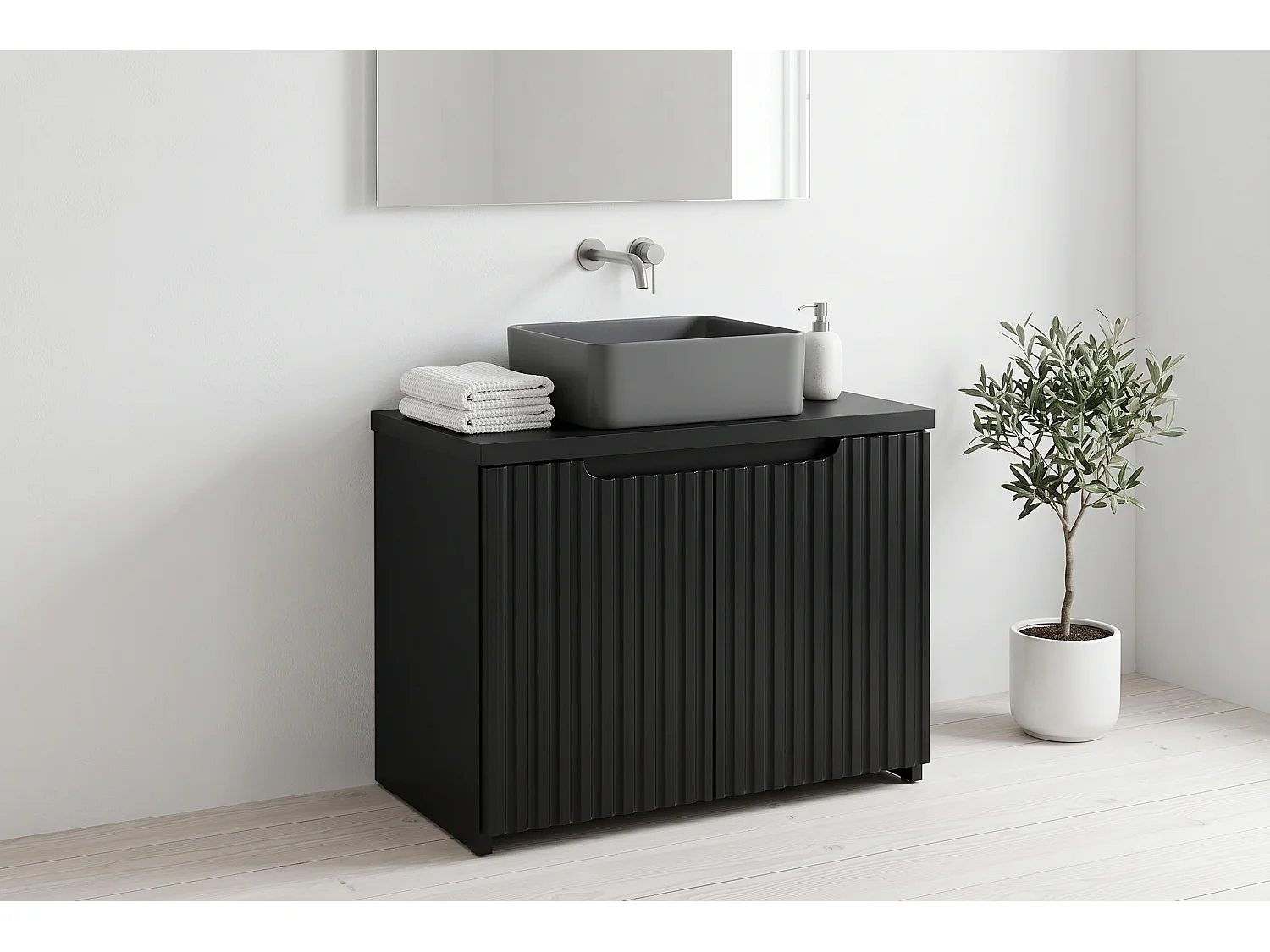 Meuble Montio avec lavabo de 50 cm et plan de travail
