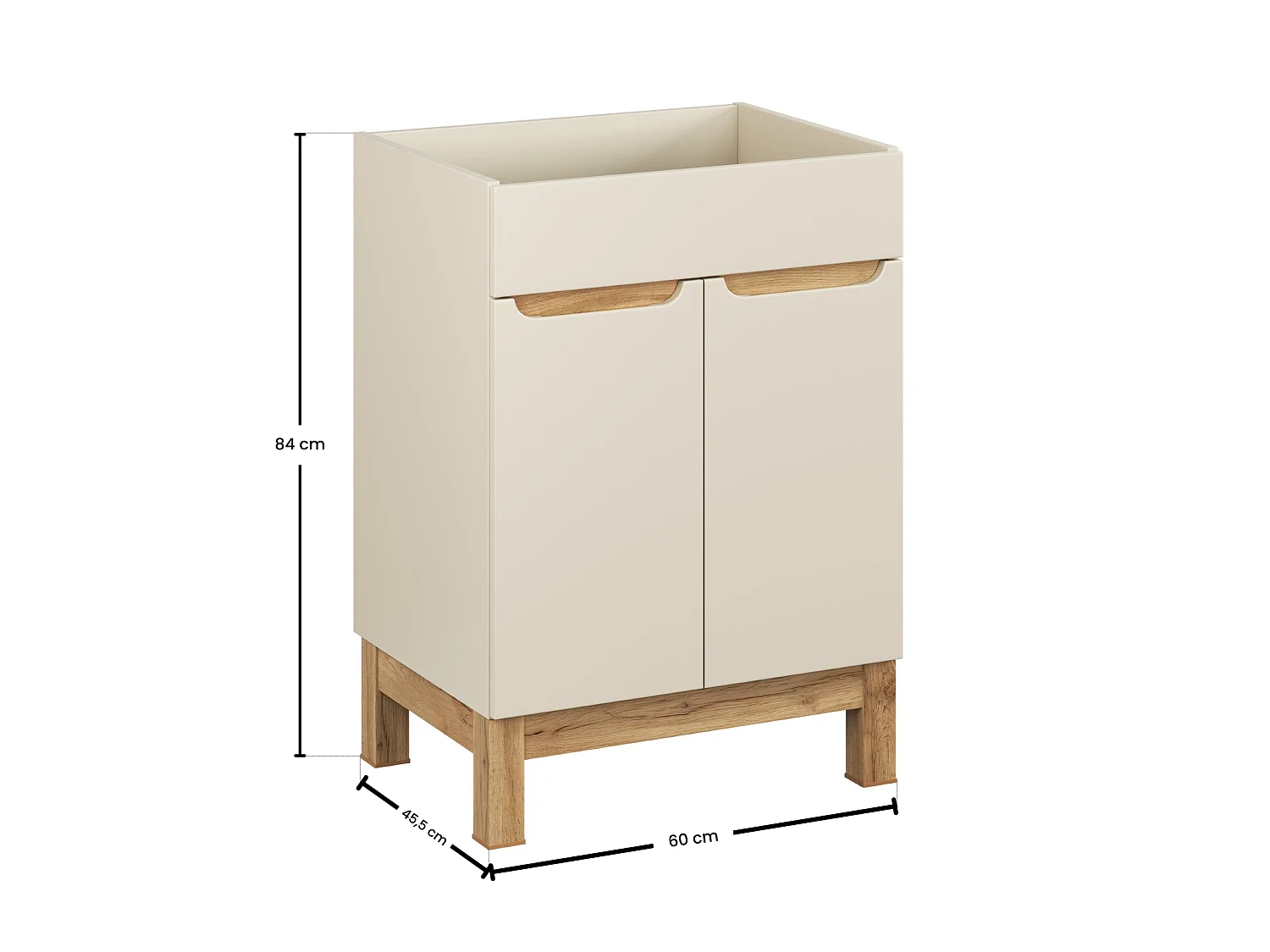 Bali Cashmere Armário Sob Lavabo 2 Portas 60cm