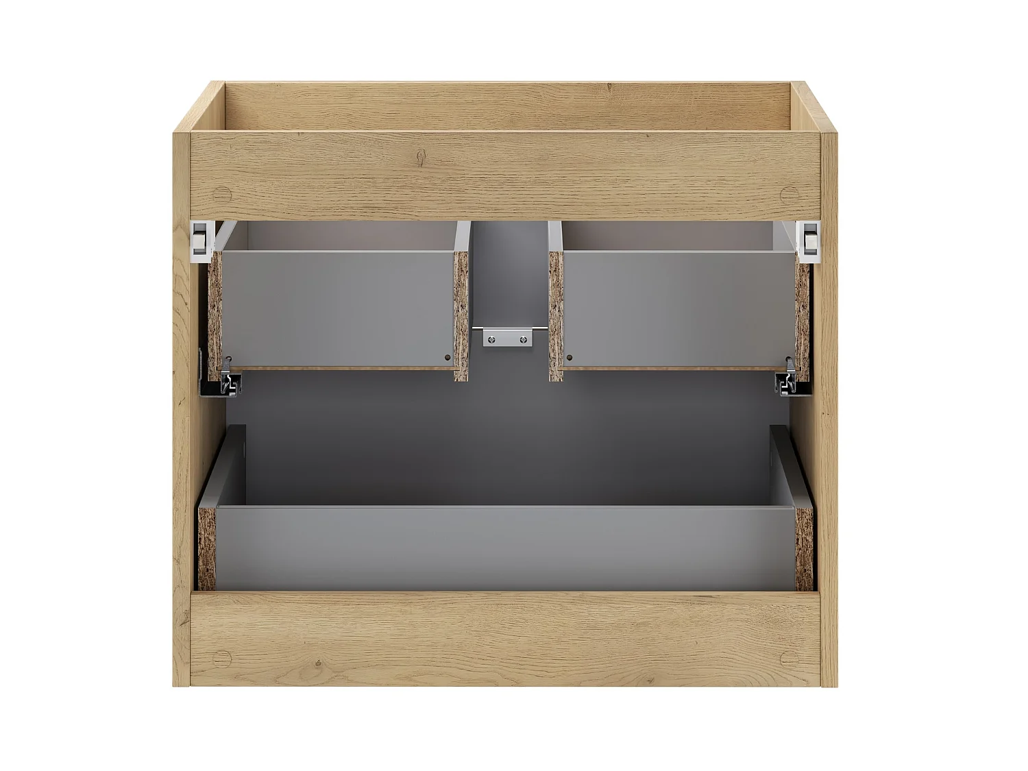 TERRA CREMONA Meuble Sous Lavabo 60cm 2 Tiroirs