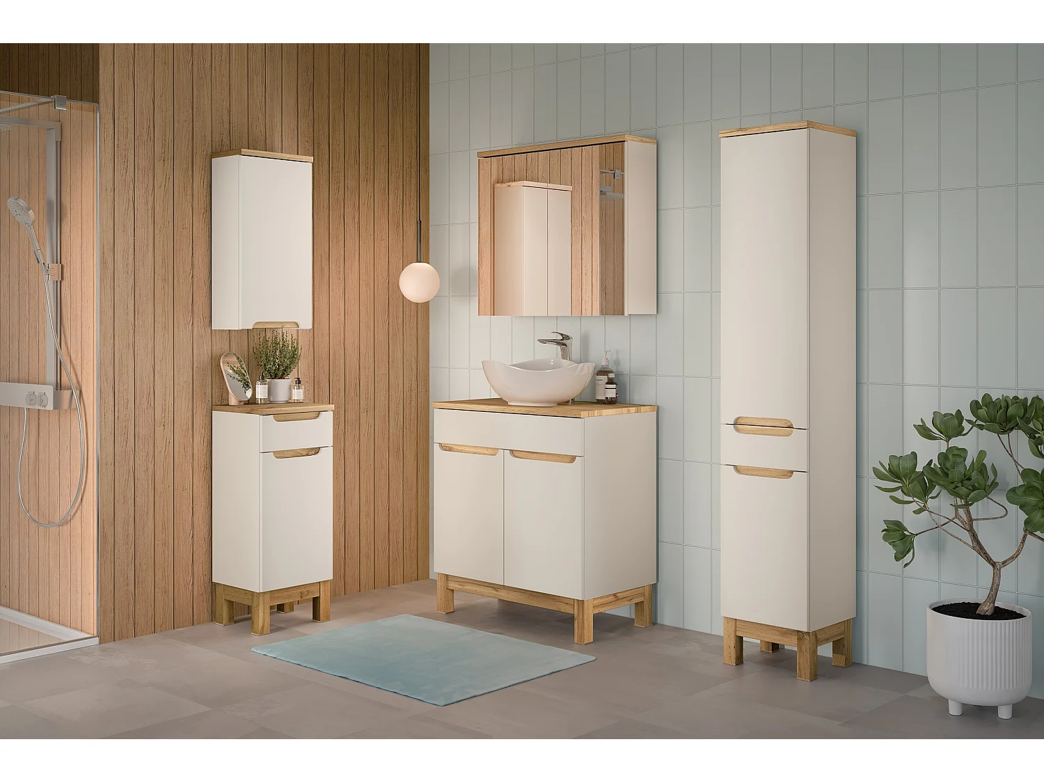 Bali Cashmere Móvel Sob Lavabo 80cm 2 Portas
