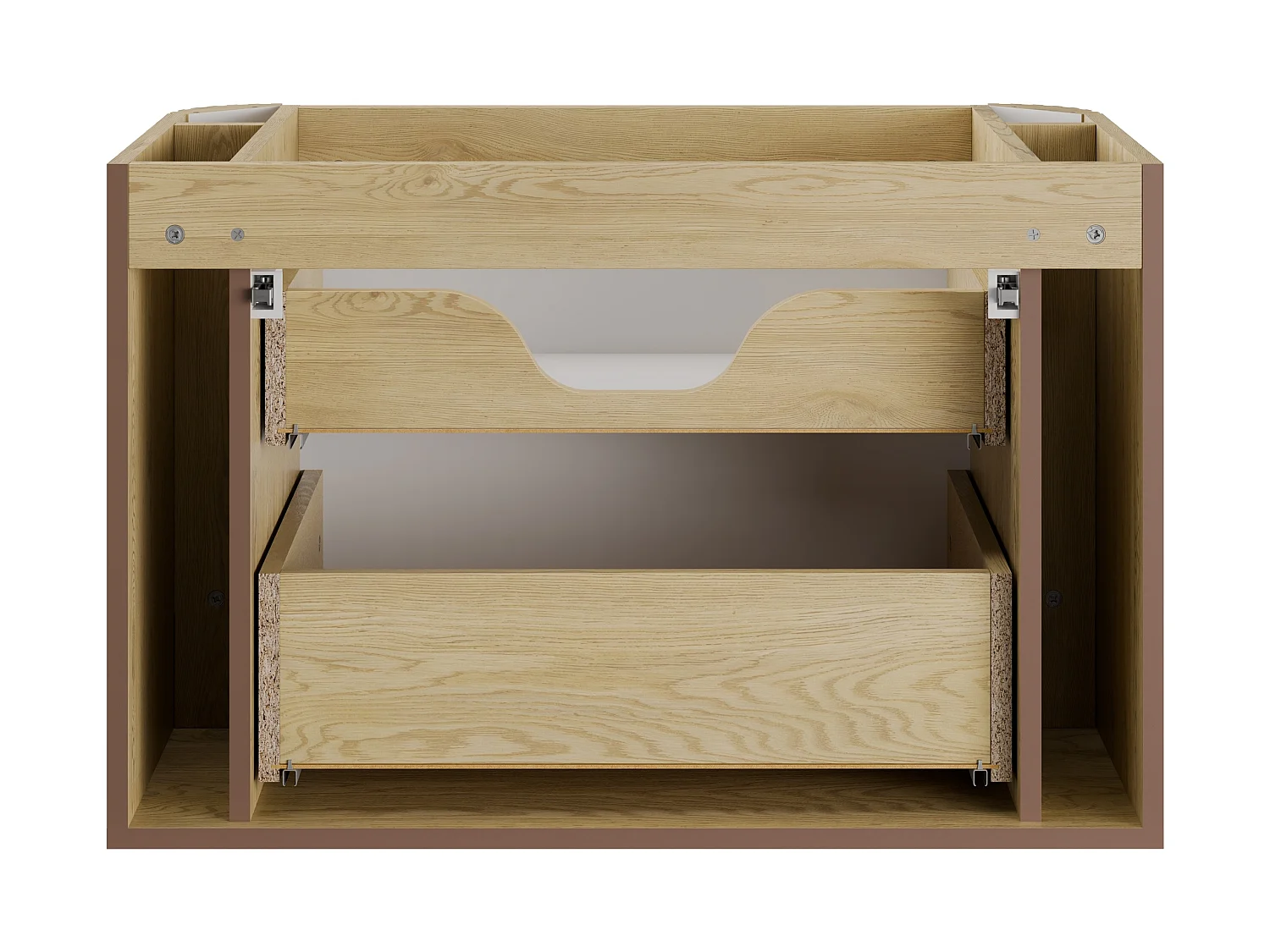 Ovalia Cremona - Meuble Sous Lavabo 80cm 2 Tiroirs