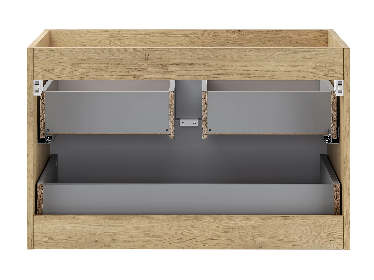 TERRA CREMONA Meuble Sous Lavabo 80cm 2 Tiroirs