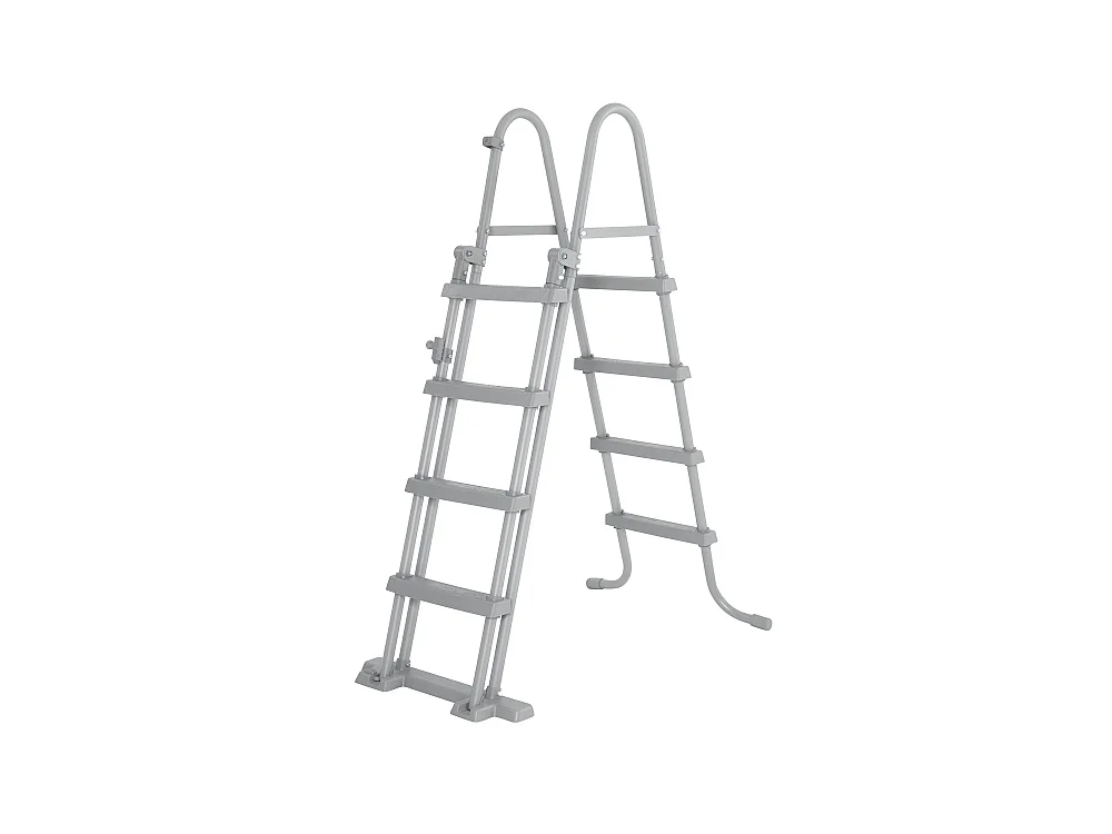 Escalera de Seguridad Bestway Flip & Lock 76 x 118,5 x 163 cm para Piscinas Desmontables de 122 cm de Altura