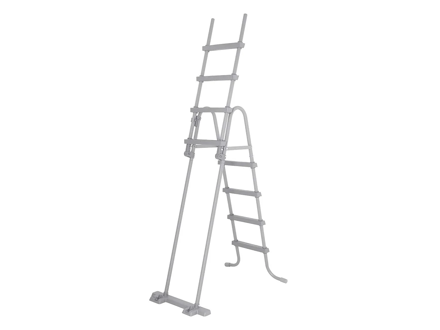 Escalera de Seguridad Bestway Flip & Lock 76 x 118,5 x 163 cm para Piscinas Desmontables de 122 cm de Altura