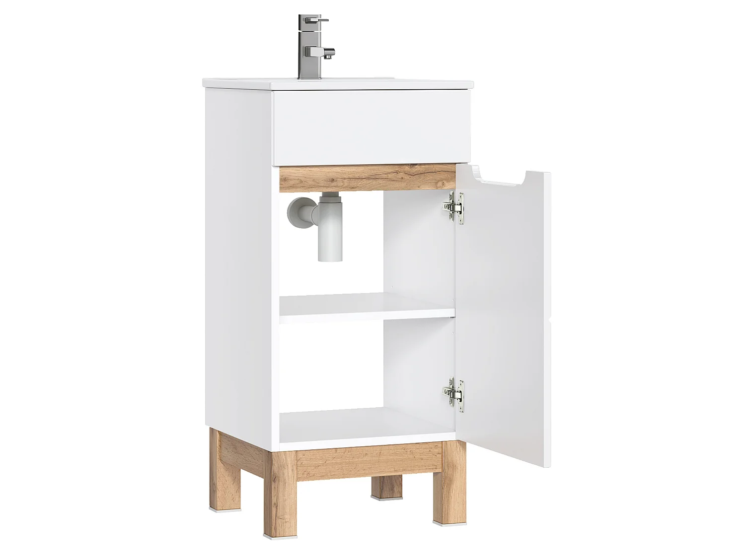 Bali White armário sob a pia 1D -40 cm