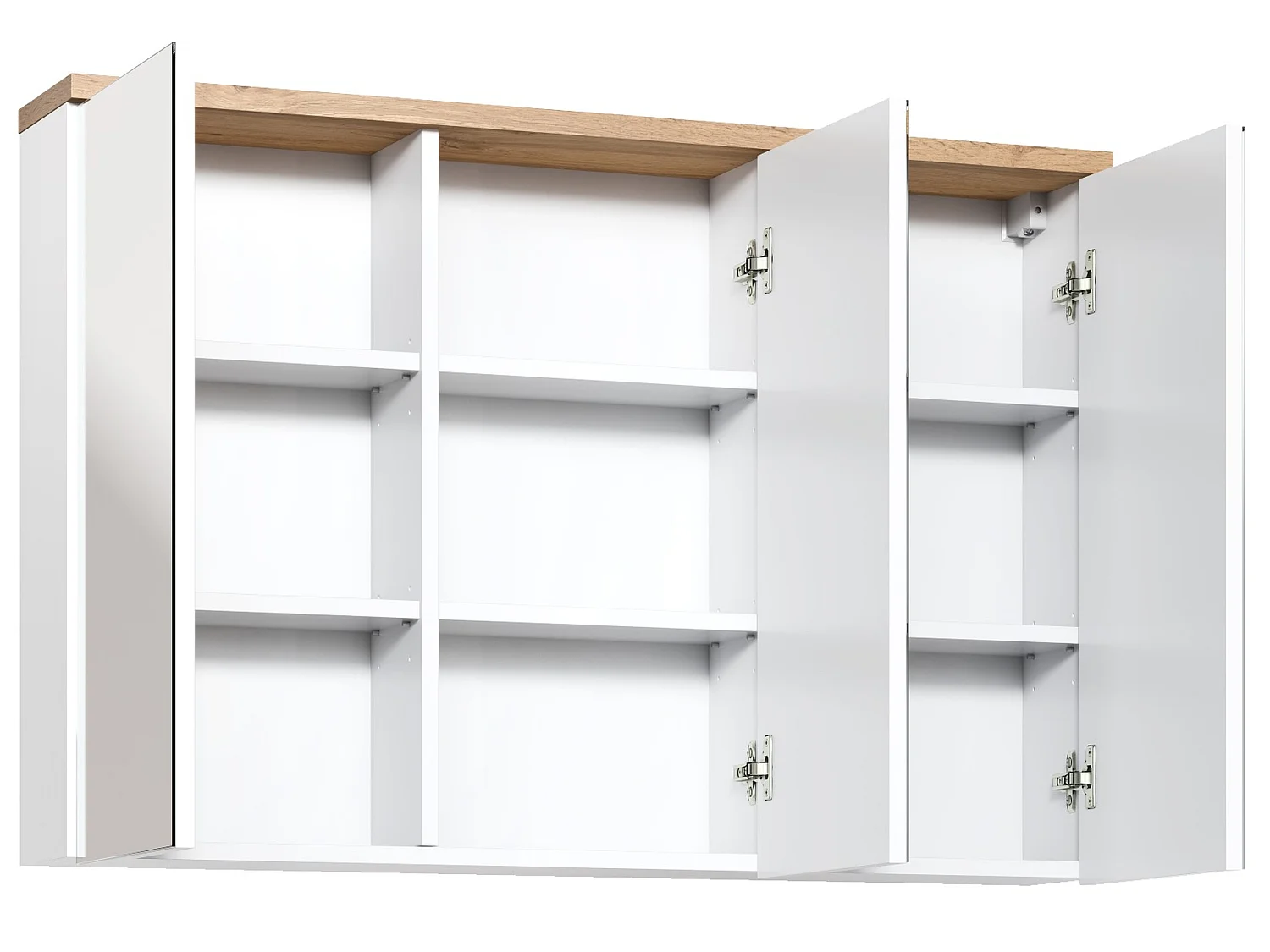 Szafka łazienkowa BALI 845 100 cm biała z lustrem