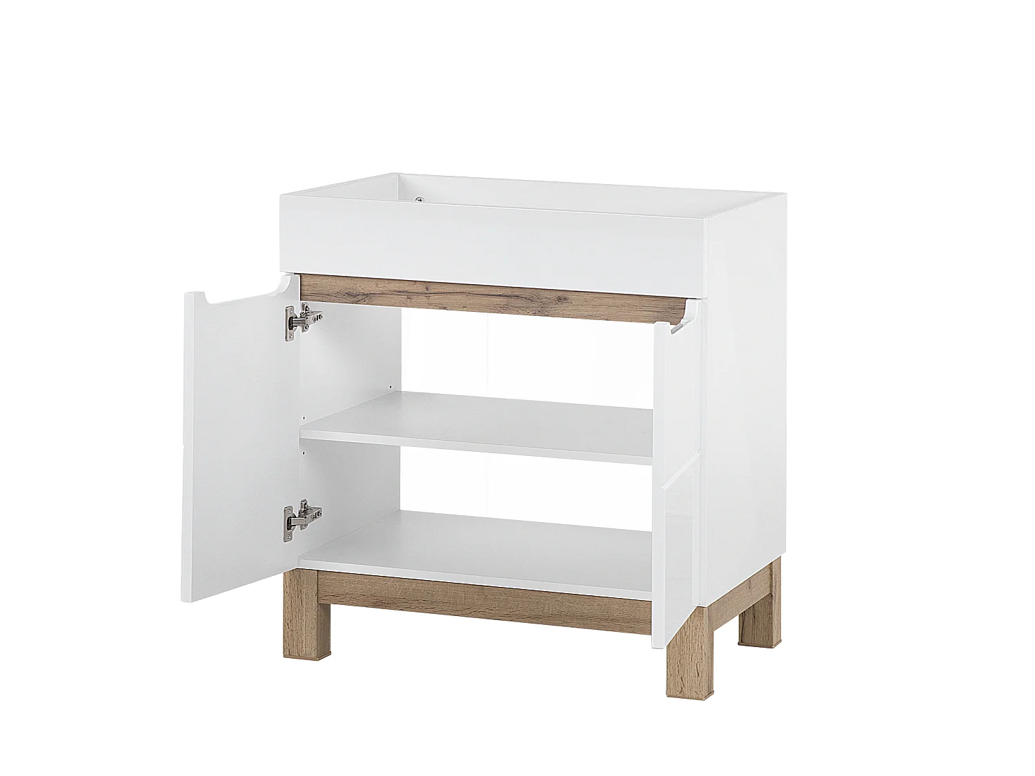 Gabinete sob a pia Bali Branco 2D 80cm
