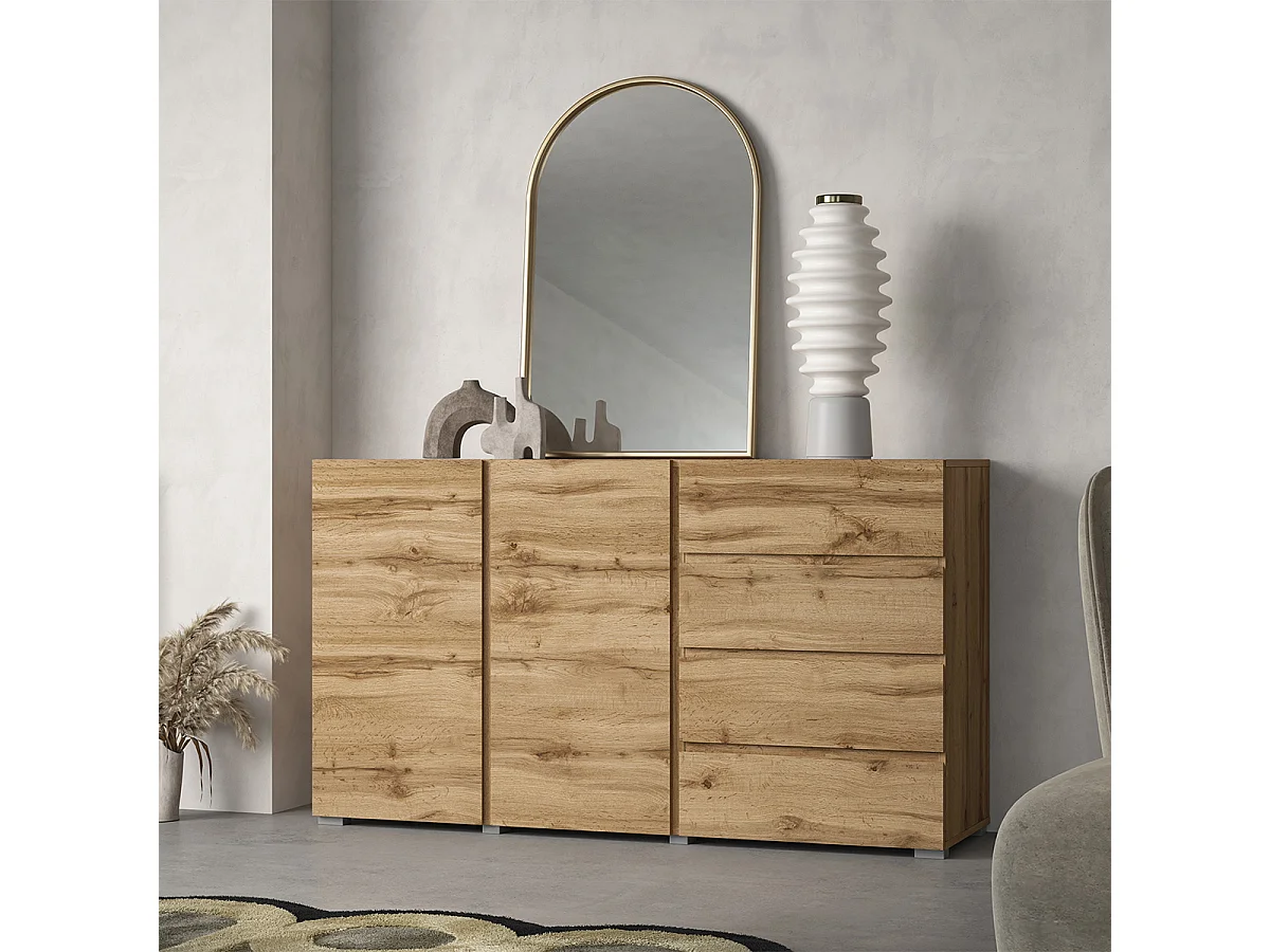 Buffet 2 portes 4 tiroirs Maxis Bois
