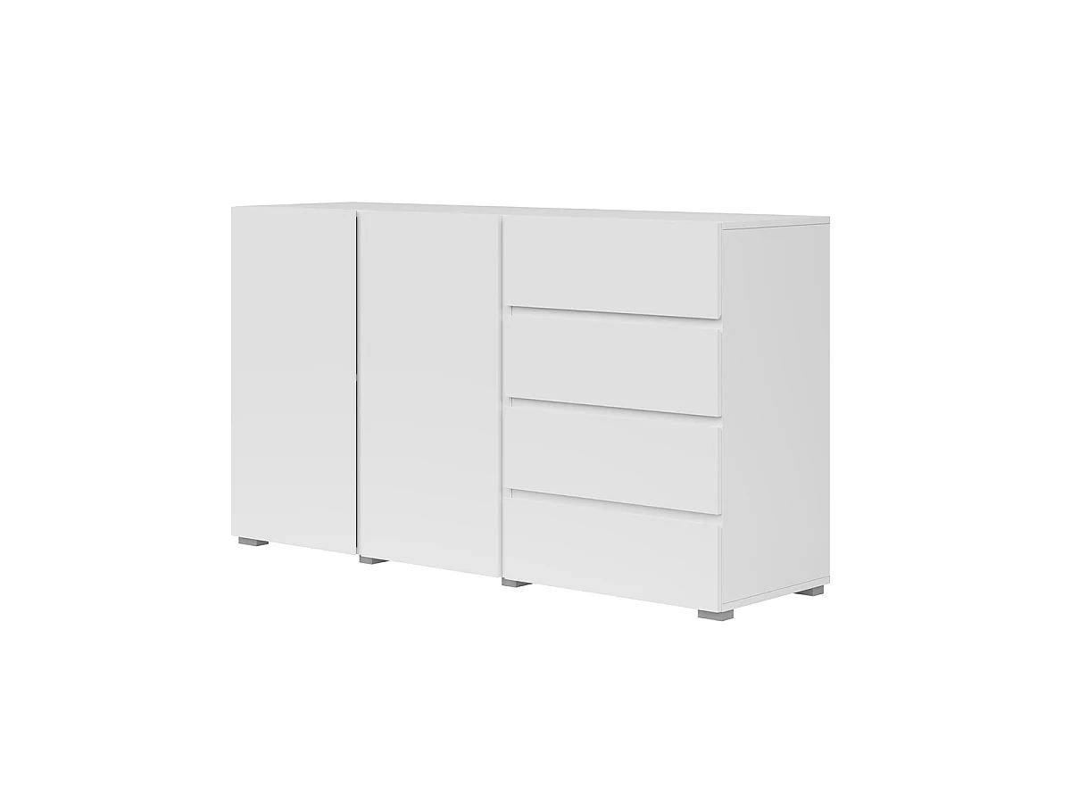 Buffet 2 portes 4 tiroirs Maxis Blanc
