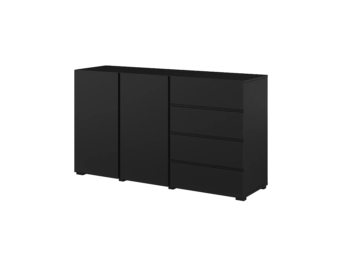 Buffet 2 portes 4 tiroirs Maxis Noir