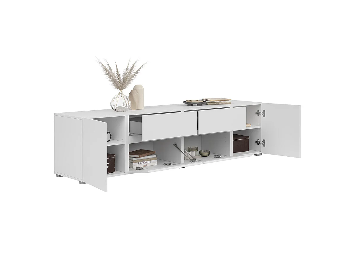Maxis Wit 4-deurs TV-meubel met 2 laden 195 cm
