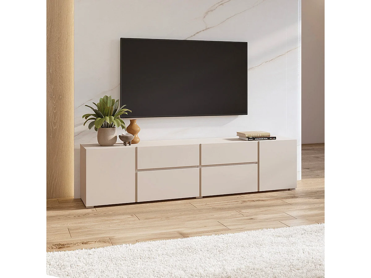 TV-meubel 4 deuren 2 laden 195 cm Maxis Kasjmier