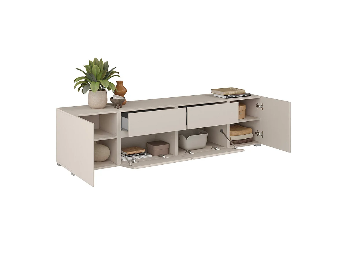 TV-meubel 4 deuren 2 laden 195 cm Maxis Kasjmier