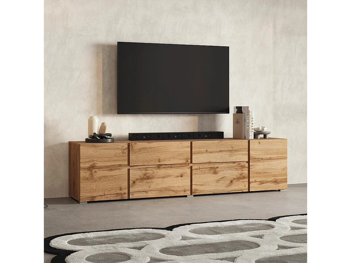 Maxis Træ TV-bord med 4 døre og 2 skuffer 195 cm