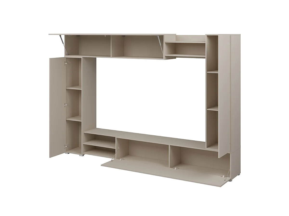 4-door 3-niche TV stand 270 cm Lya Cashmere