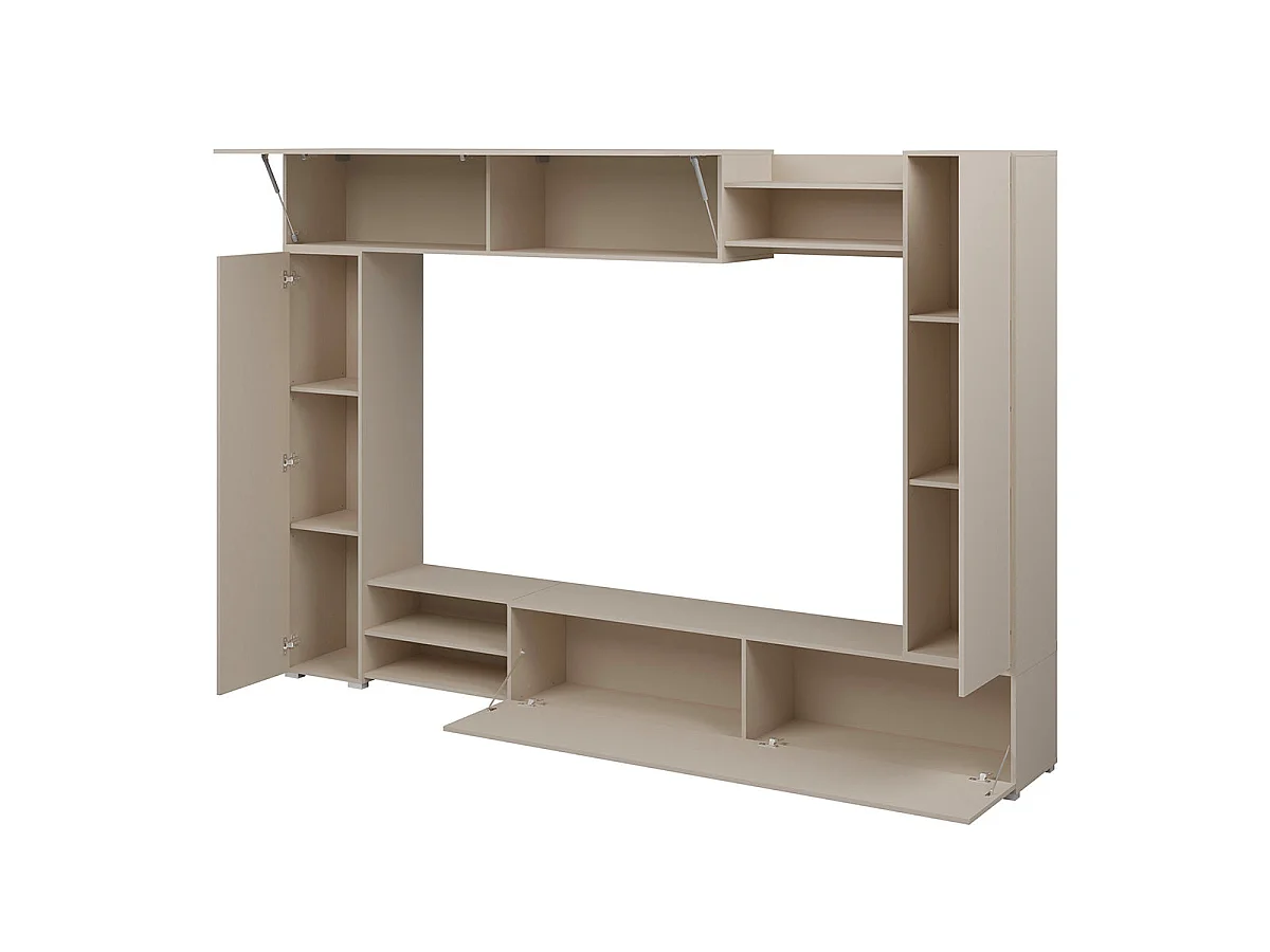 4-door 3-niche TV stand 270 cm Lya Cashmere