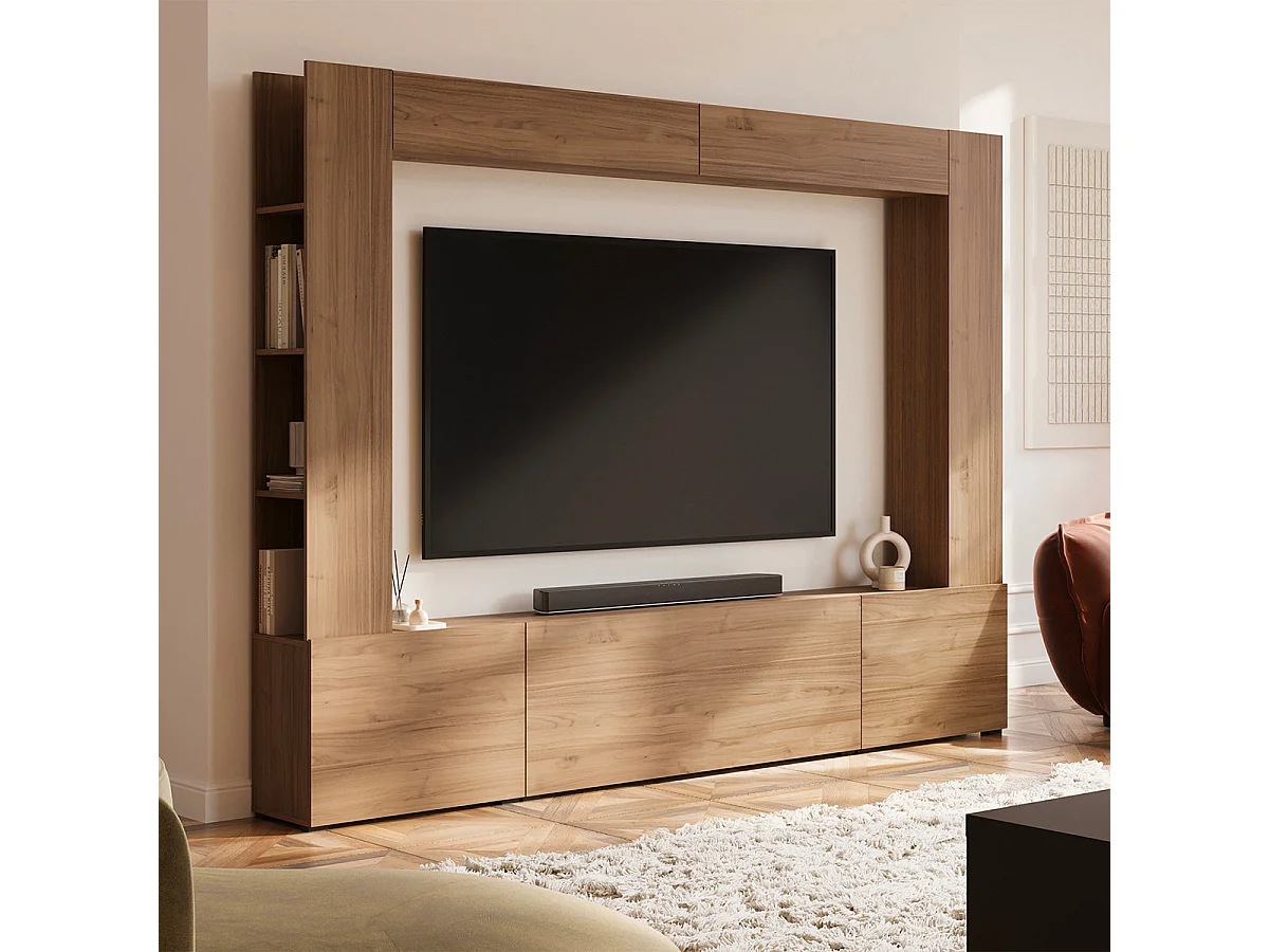 5-dørs 8-niche TV-møbel 260 cm Nala Træ