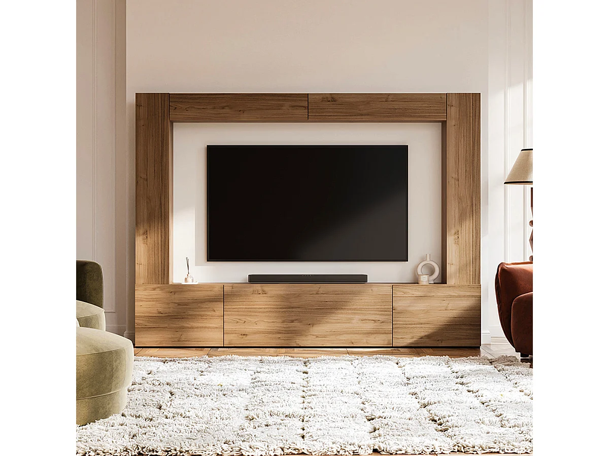 5-dørs 8-niche TV-møbel 260 cm Nala Træ