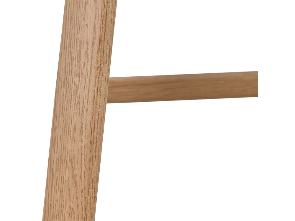 Lunara - Lot de 2 chaises de bar en tissu piètement effet bois clair H65cm - Beige chiné
