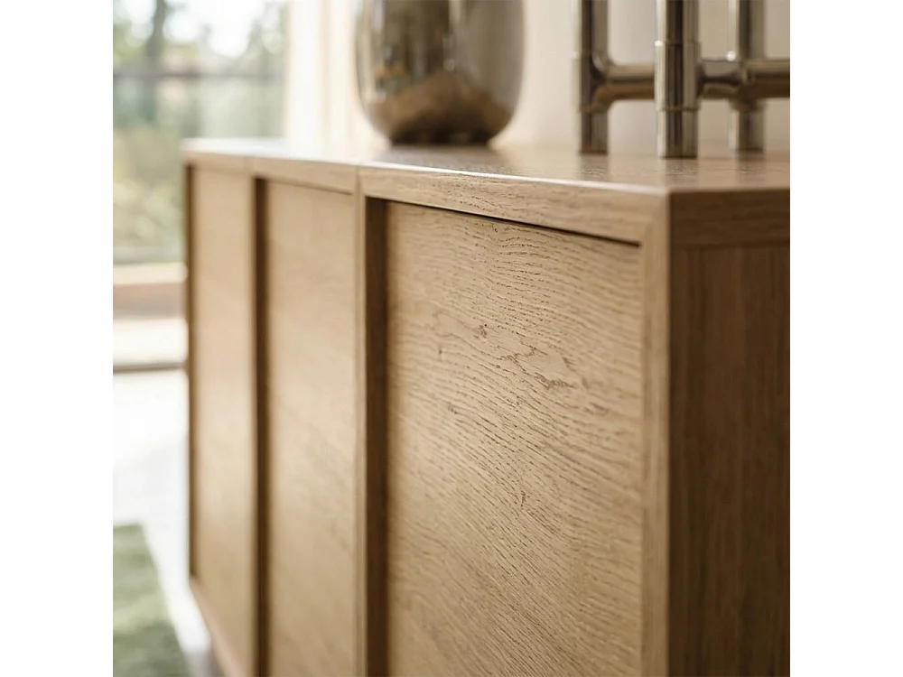 Joy - Buffet 3 portes en bois L160cm - Bois clair